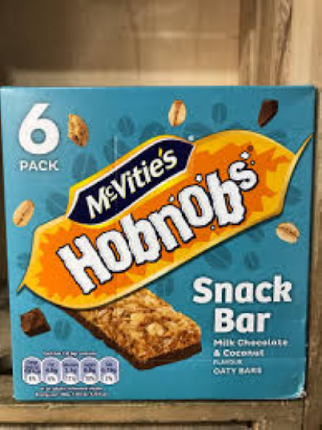 MCVITIES HOBNOBS BAR MILK & GOLDEN 180G